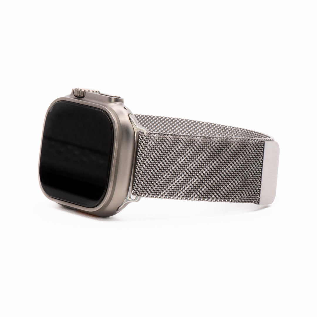 BluShark Two-Piece Strap Apple Band Milanese - Cool Silver