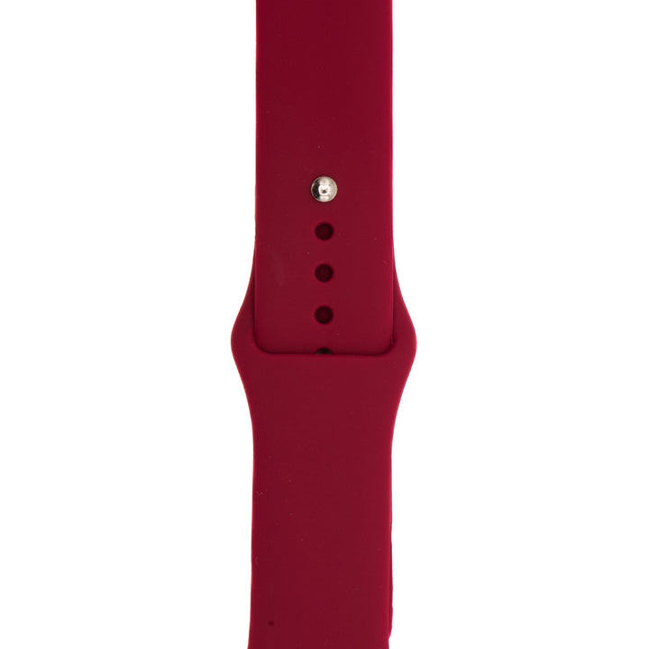 BluShark Two-Piece Strap Apple Band Silicone Solid - Apple Red