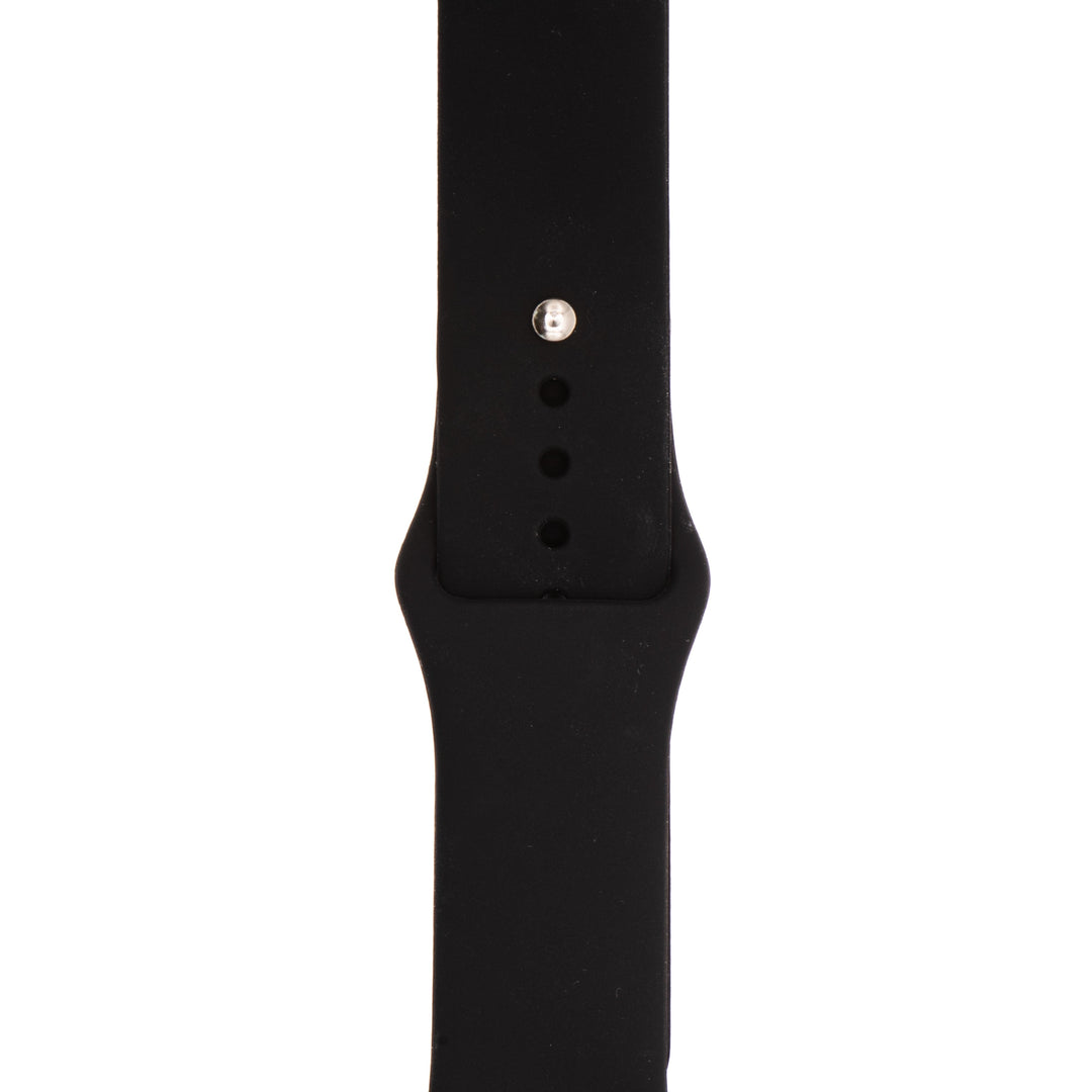 BluShark Two-Piece Strap Apple Band Silicone Solid - Black Midnight