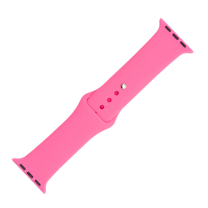 BluShark Two-Piece Strap Small Apple Watch (38/40/41mm) / Short Apple Band Silicone Solid - BMR Pink