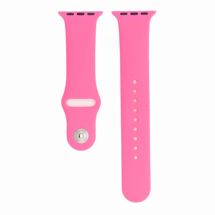 BluShark Two-Piece Strap Apple Band Silicone Solid - BMR Pink