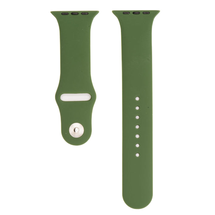BluShark Two-Piece Strap Apple Band Silicone Solid - Evergreen