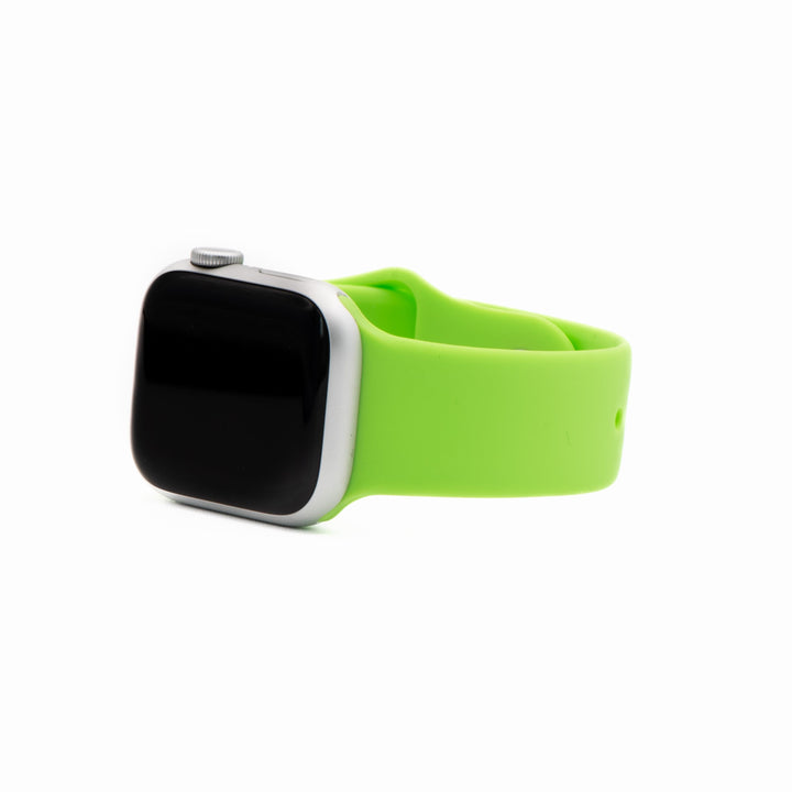 BluShark Two-Piece Strap Apple Band Silicone Solid - Lime Green
