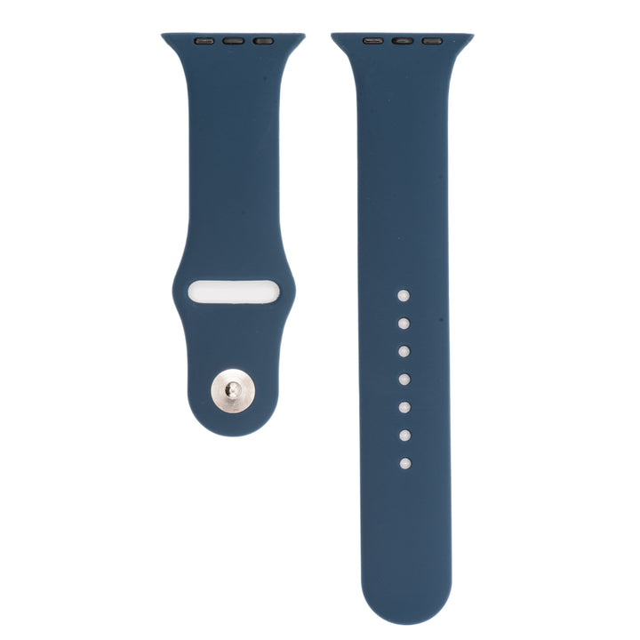 BluShark Two-Piece Strap Apple Band Silicone Solid - Navy Blue