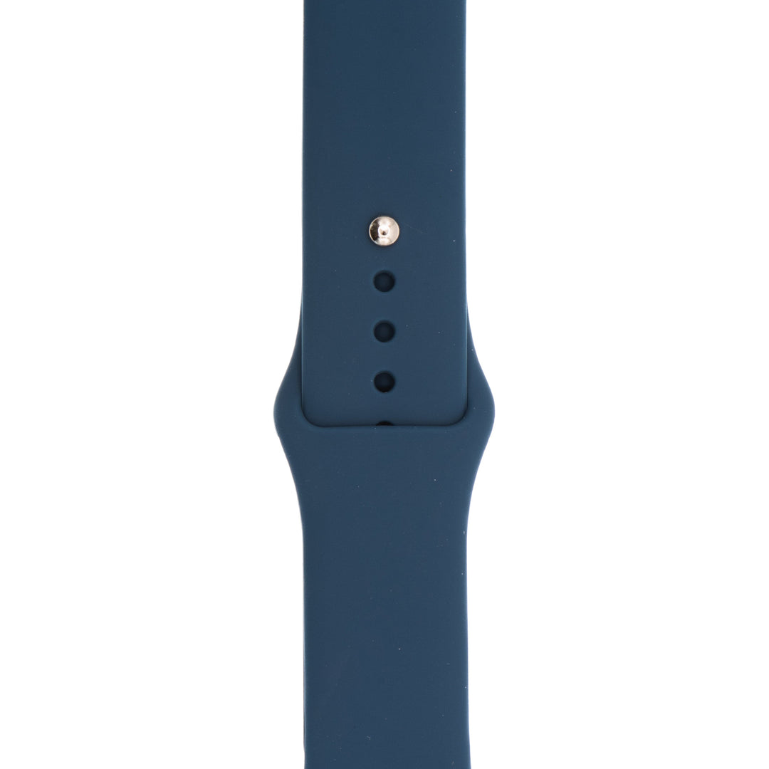 BluShark Two-Piece Strap Apple Band Silicone Solid - Navy Blue