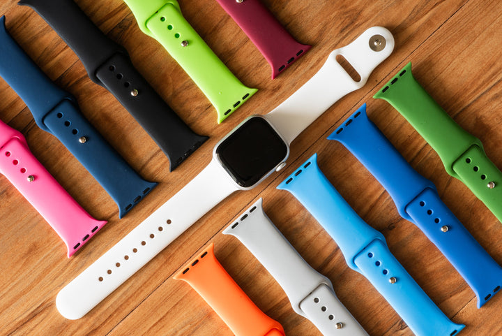 BluShark Two-Piece Strap Apple Band Silicone Solid - Navy Blue