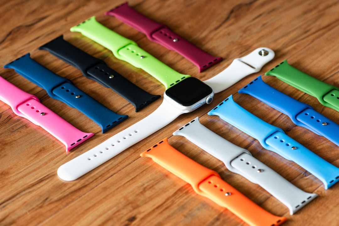 BluShark Two-Piece Strap Apple Band Silicone Solid - Navy Blue