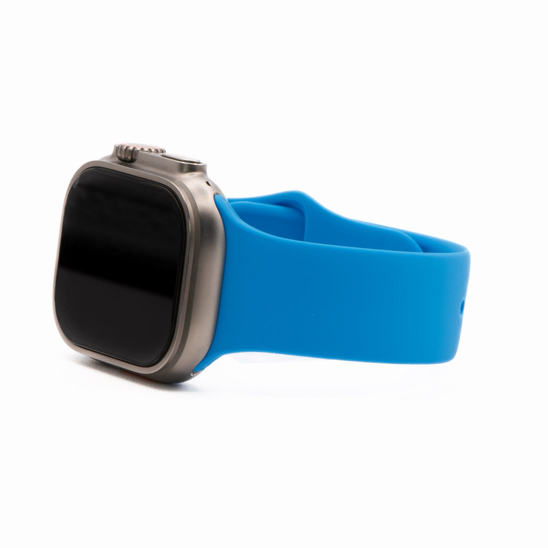 BluShark Two-Piece Strap Apple Band Silicone Solid - Sky Blue
