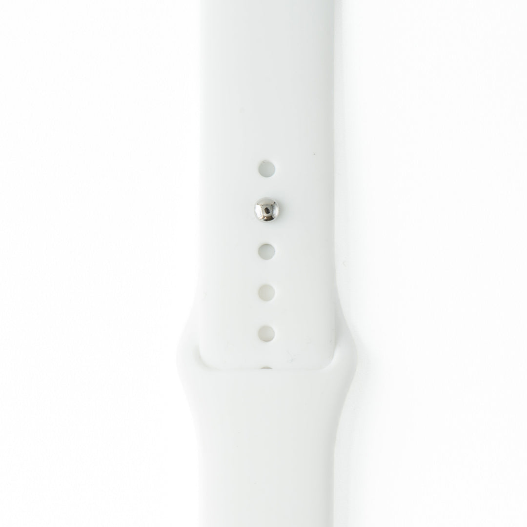 BluShark Two-Piece Strap Apple Band Silicone Solid - Snow White