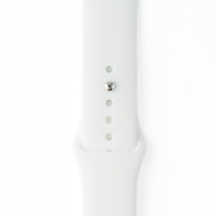 BluShark Two-Piece Strap Apple Band Silicone Solid - Snow White