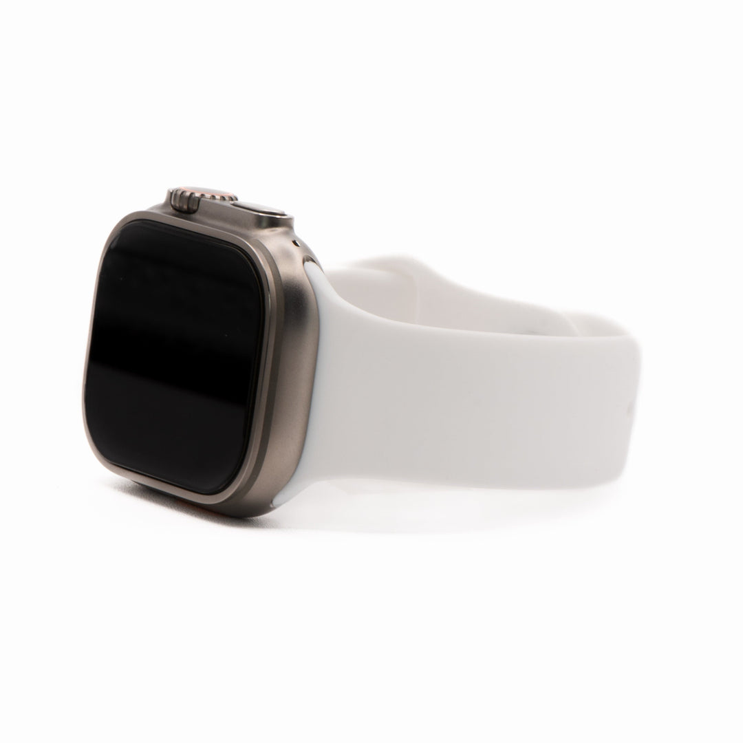 BluShark Two-Piece Strap Apple Band Silicone Solid - Snow White