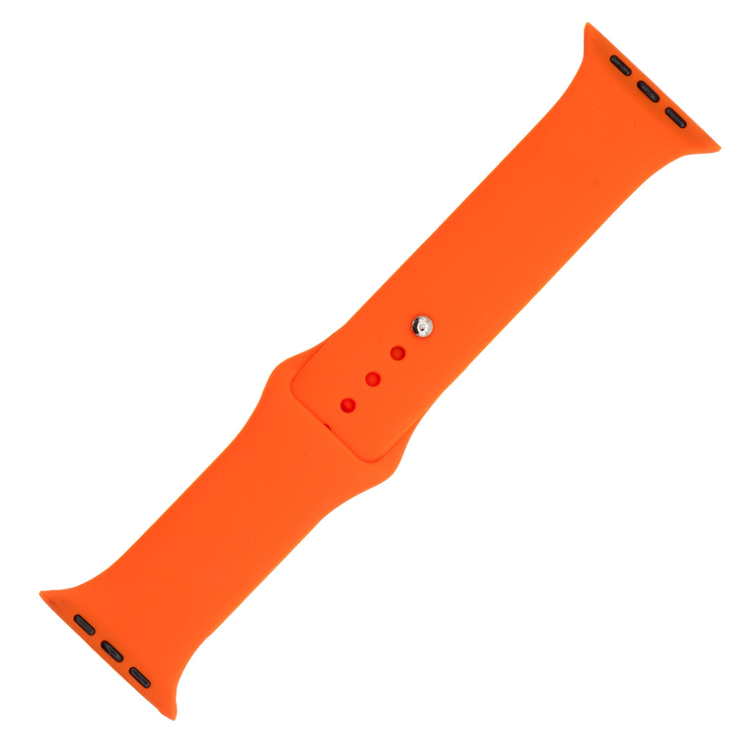 BluShark Two-Piece Strap Small Apple Watch (38/40/41mm) / Short Apple Band Silicone Solid - Tangelo Orange