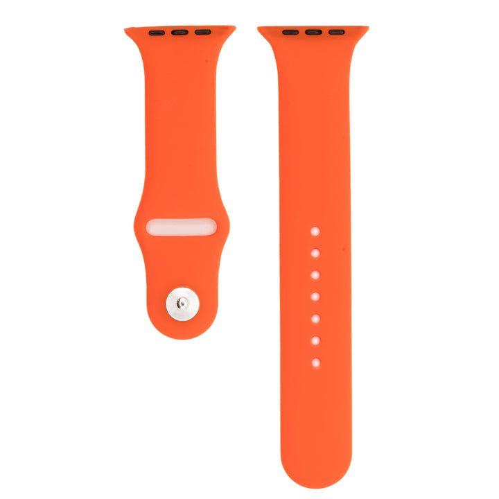 BluShark Two-Piece Strap Apple Band Silicone Solid - Tangelo Orange