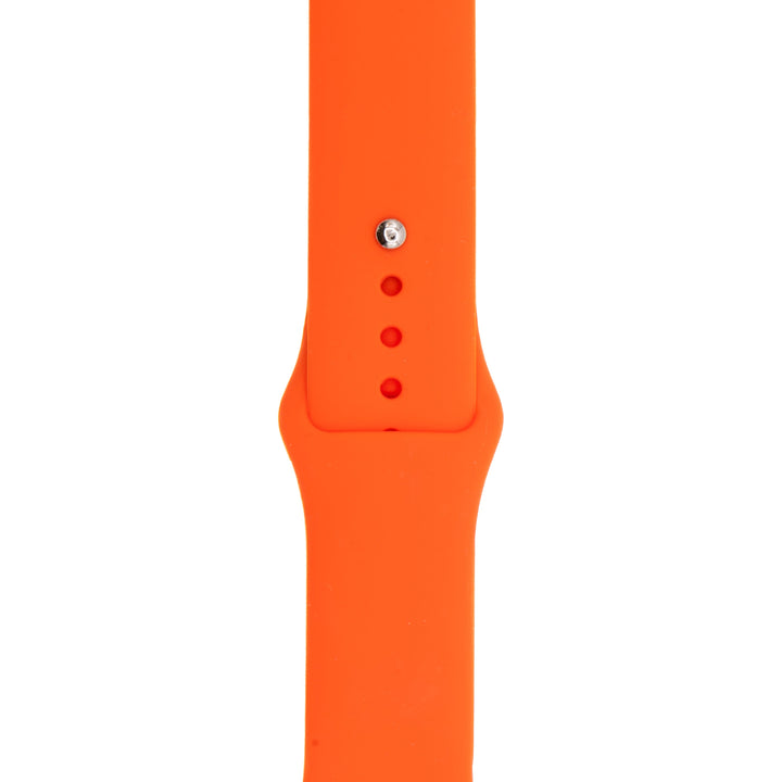 BluShark Two-Piece Strap Apple Band Silicone Solid - Tangelo Orange