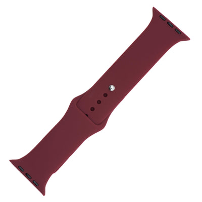 BluShark Two-Piece Strap Small Apple Watch (38/40/41mm) / Short Apple Band Silicone Solid - Wine Red
