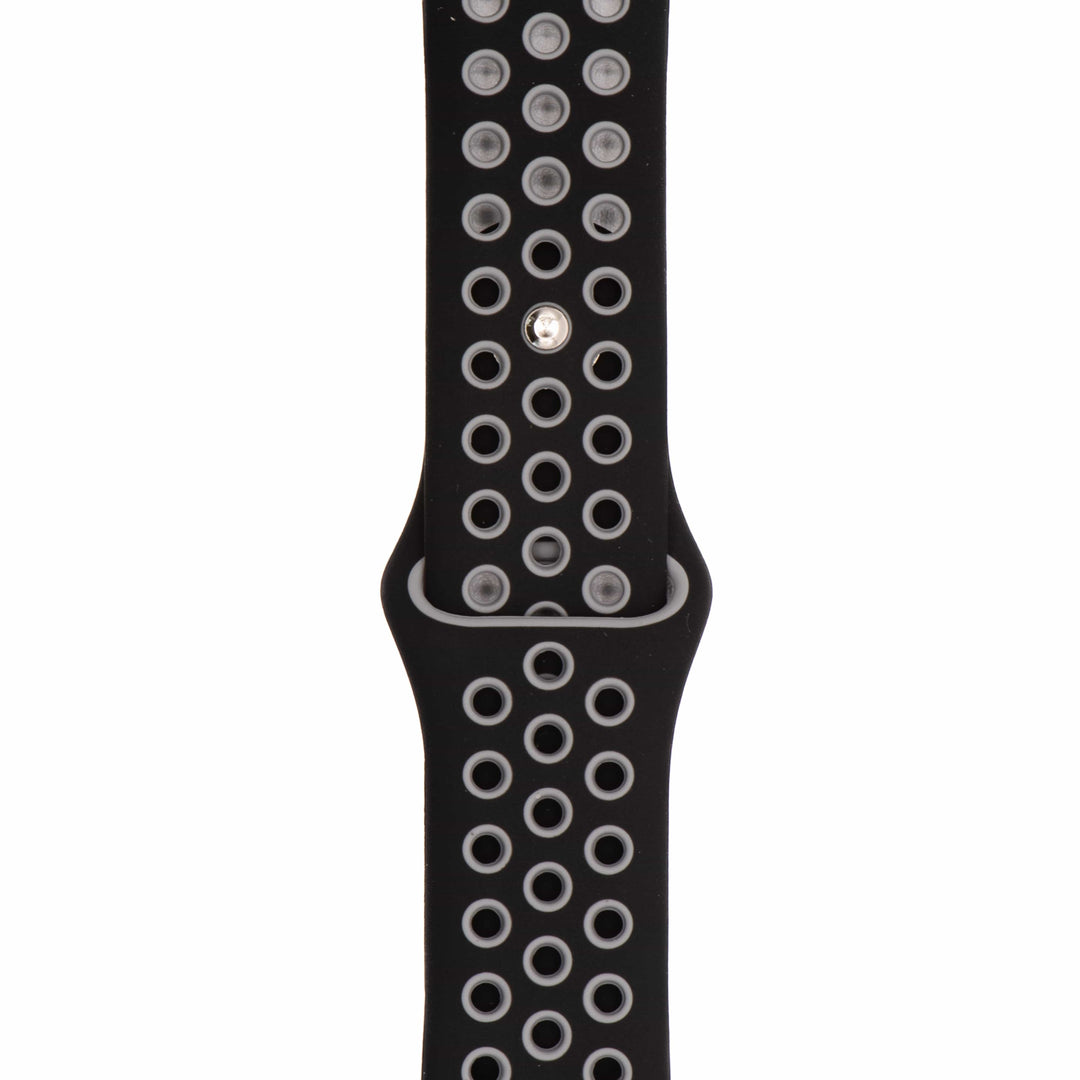 BluShark Two-Piece Strap Apple Band Silicone Sport - Black-Gray