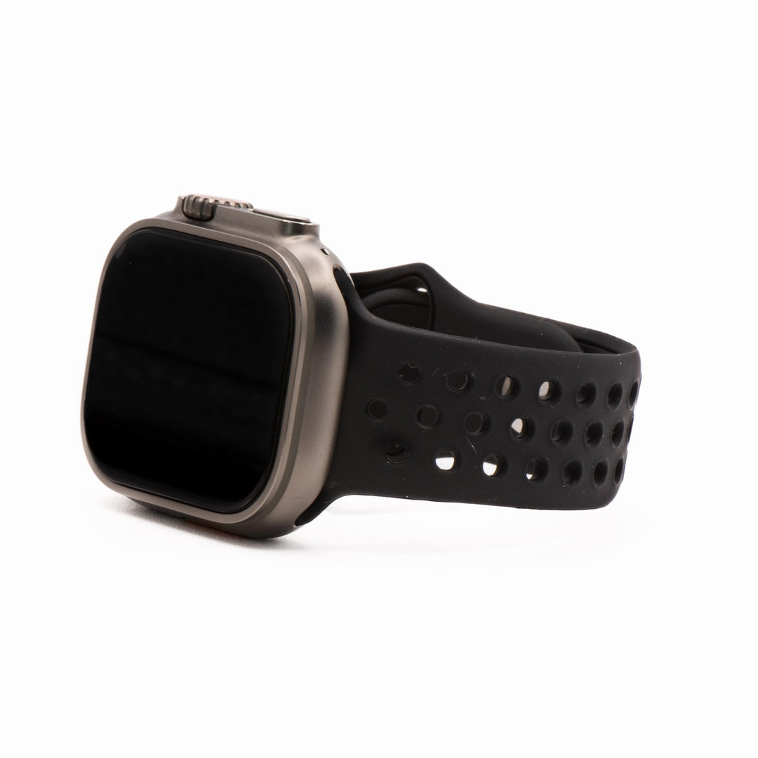 BluShark Two-Piece Strap Apple Band Silicone Sport - BlackOut