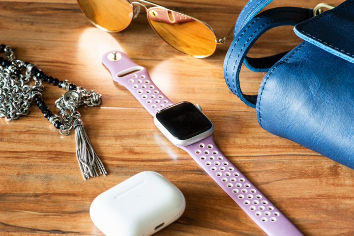 BluShark Two-Piece Strap Apple Band Silicone Sport - Dusty Mauve-Pink