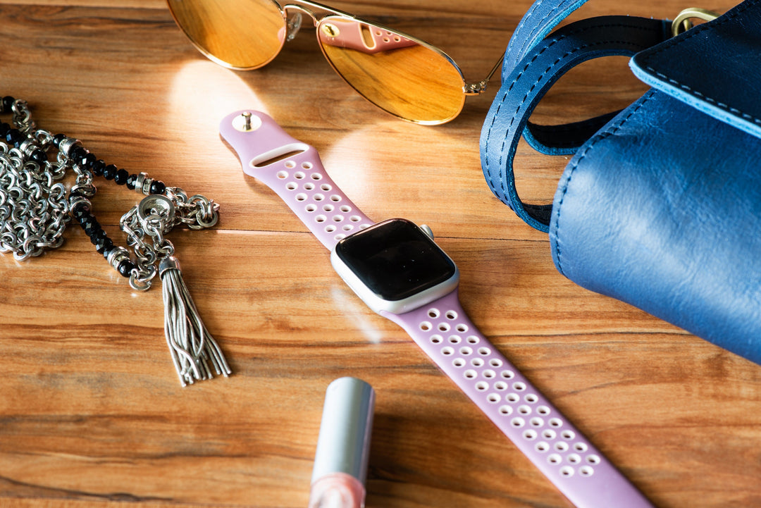 BluShark Two-Piece Strap Apple Band Silicone Sport - Dusty Mauve-Pink