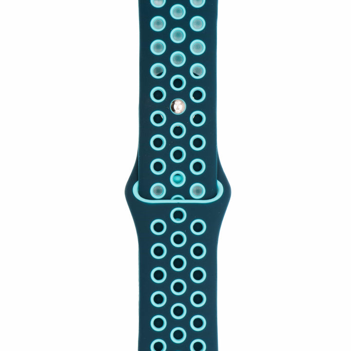 BluShark Two-Piece Strap Apple Band Silicone Sport - Ocean Blue-Teal