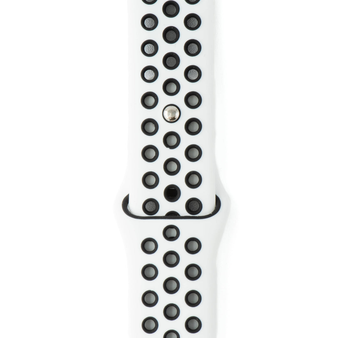 BluShark Two-Piece Strap Apple Band Silicone Sport - White-Black
