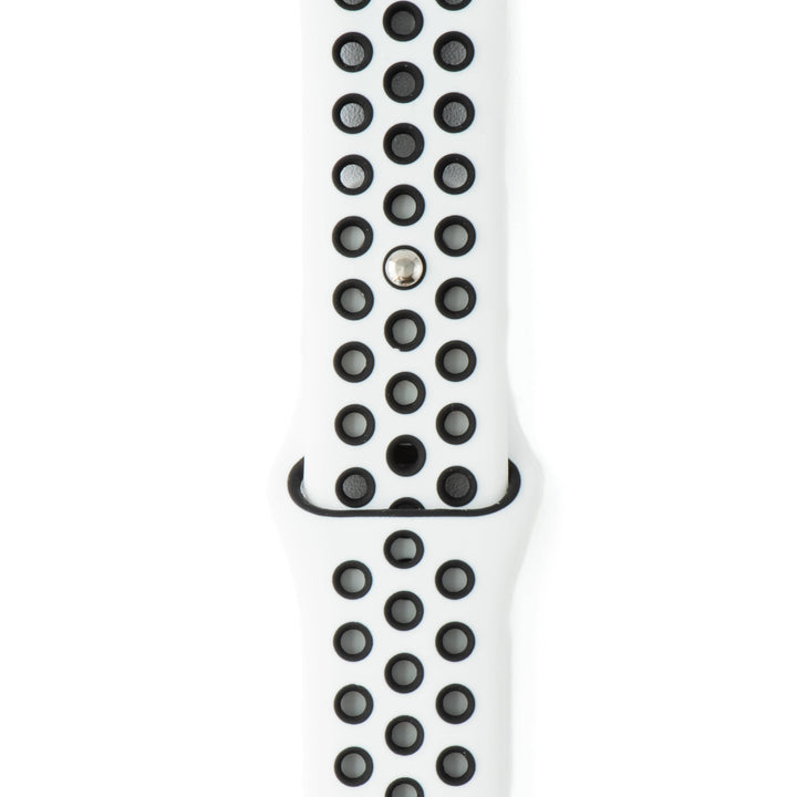 BluShark Two-Piece Strap Apple Band Silicone Sport - White-Black