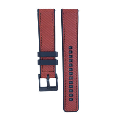 BluShark Two-Piece Strap 20mm Leather & Rubber - Red