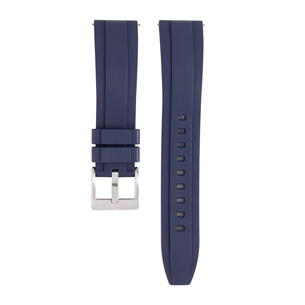 BluShark Two-Piece Strap 20mm Ridge Rubber - Blue