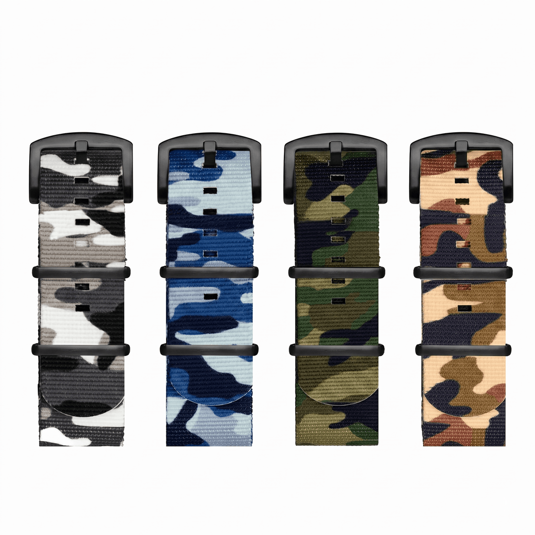 Camo Pass - Through Bundle: 4 - Pack of Watch Straps - BluShark Straps