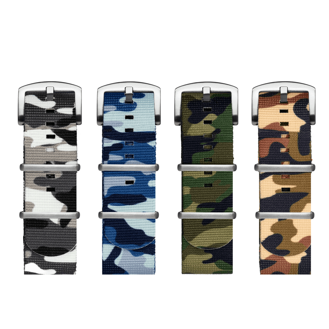Camo Pass - Through Bundle: 4 - Pack of Watch Straps - BluShark Straps
