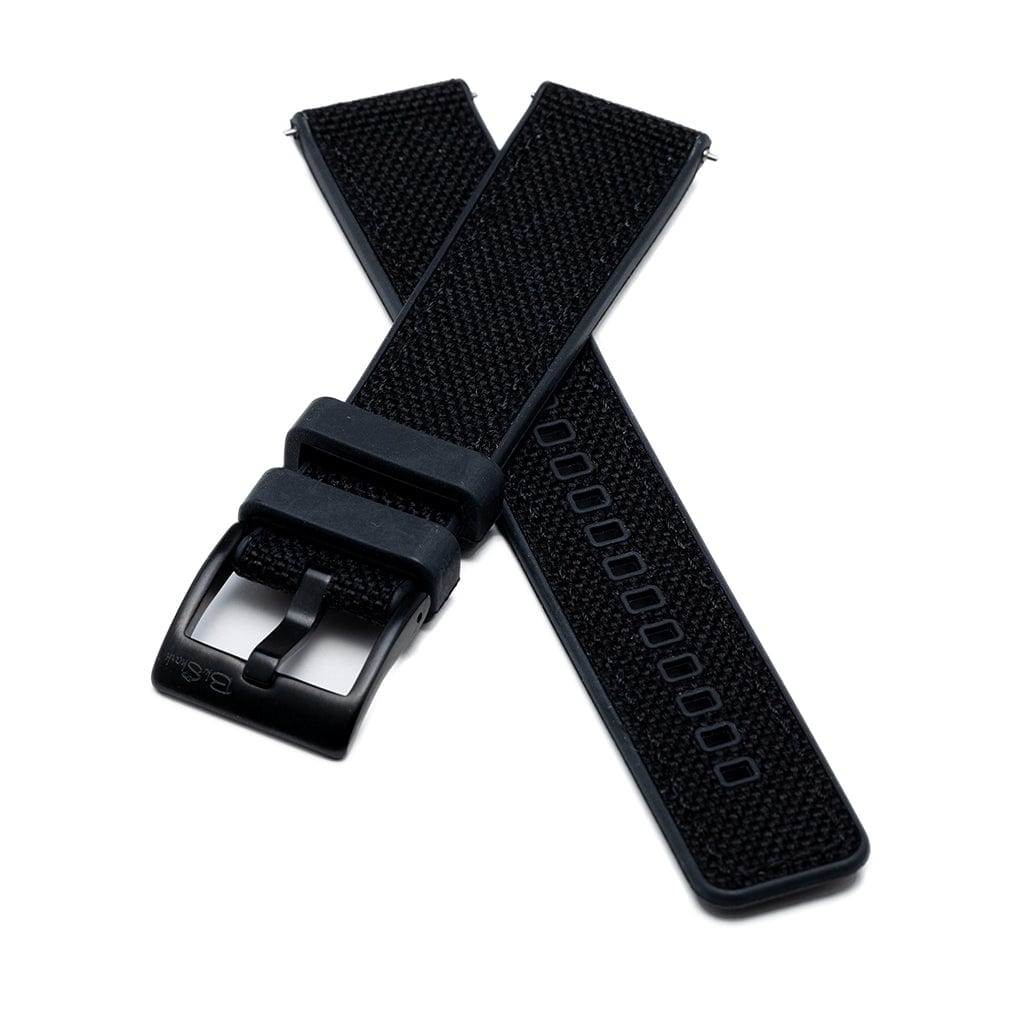 Canvas & Rubber - Black - BluShark Straps