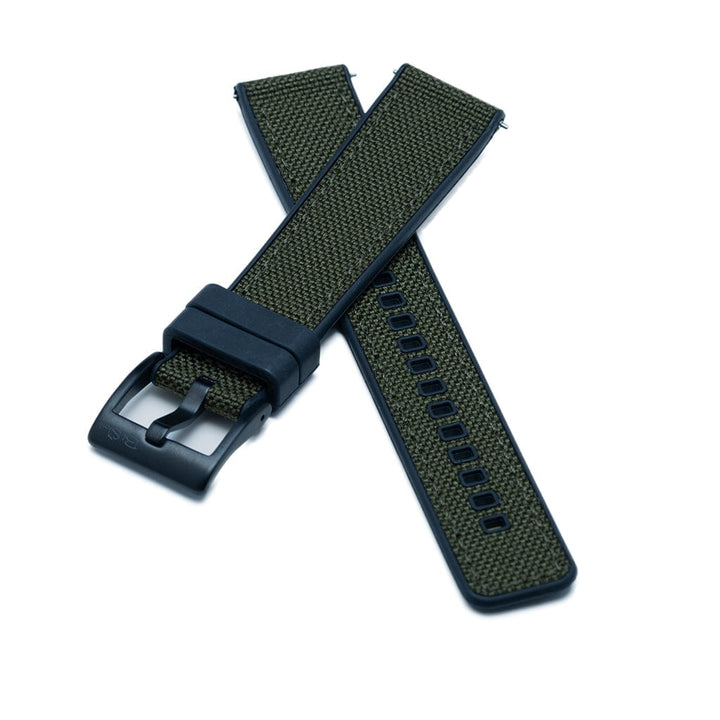 Canvas & Rubber - Green - BluShark Straps