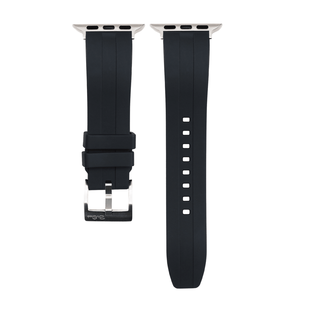 Channel Rubber Band – For Apple Watch - Black - BluShark Straps