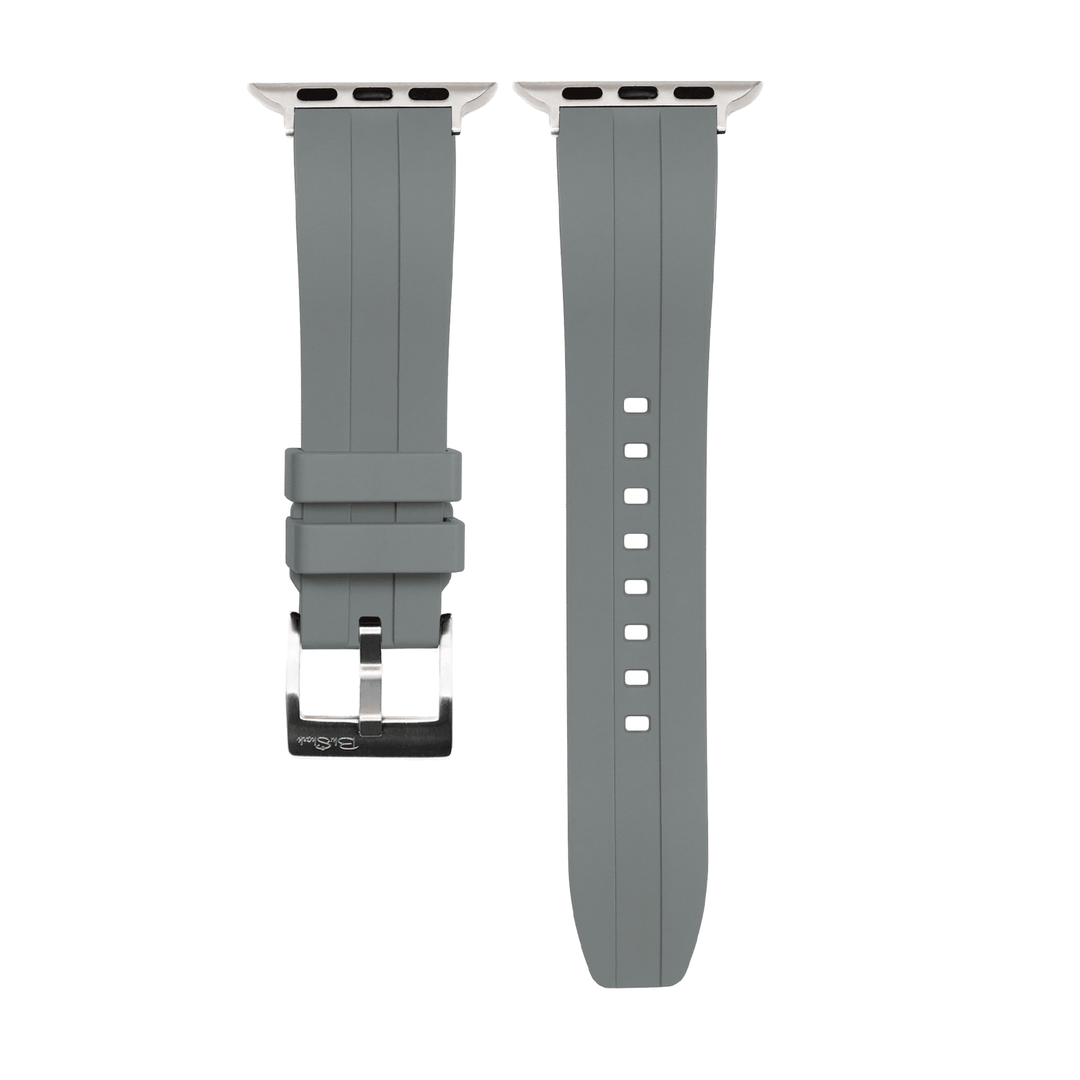 Channel Rubber Band – For Apple Watch - Gray - BluShark Straps