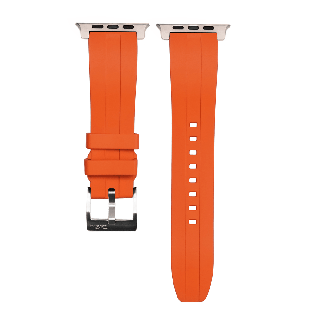 Channel Rubber Band - For Apple Watch ULTRA - Orange - BluShark Straps