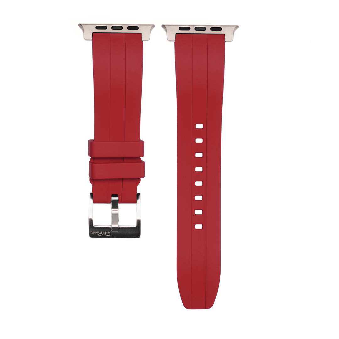 Channel Rubber Band - For Apple Watch ULTRA - Red - BluShark Straps