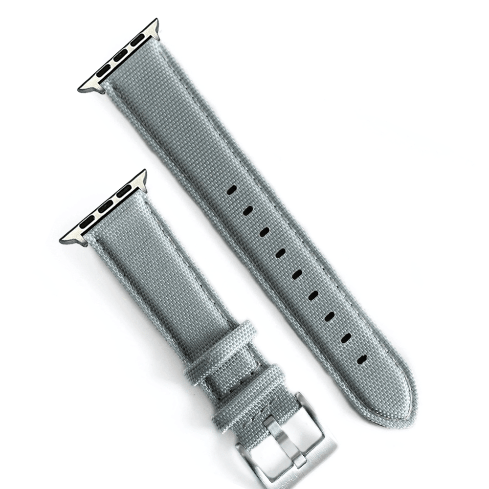 Cordura Band - For Apple Watch - Silver - BluShark Straps