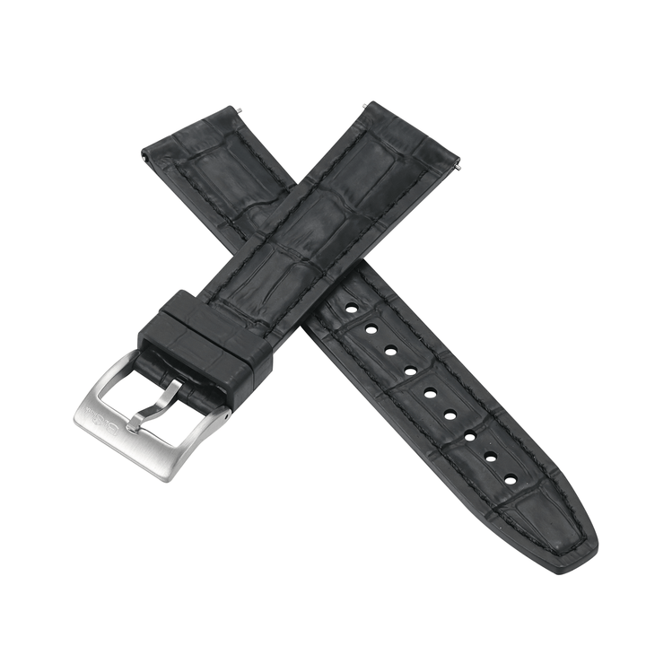 Croc Rubber - Black with Black - BluShark Straps