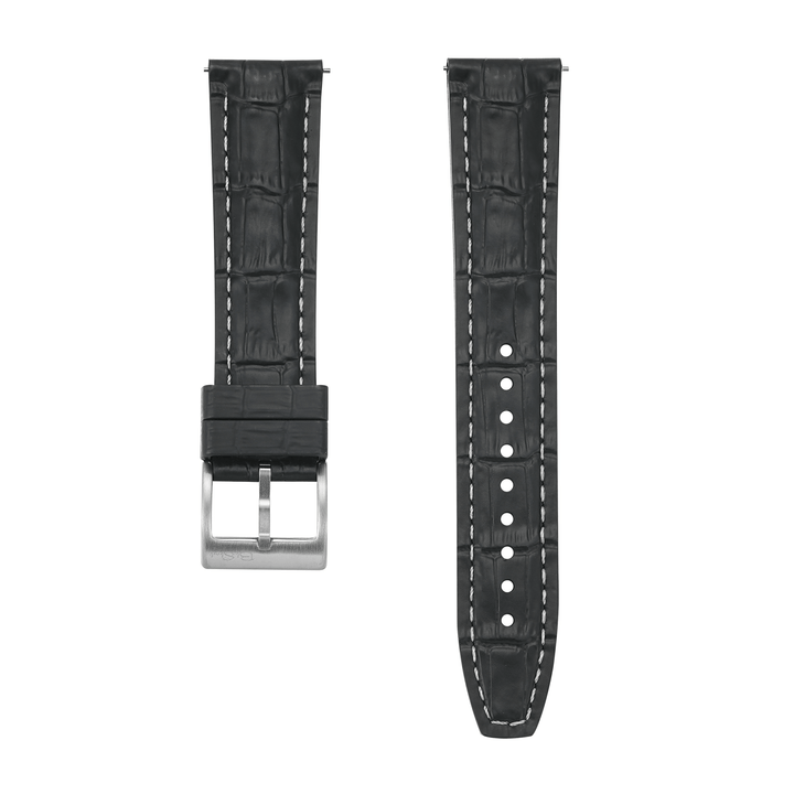 Croc Rubber - Black with White - BluShark Straps