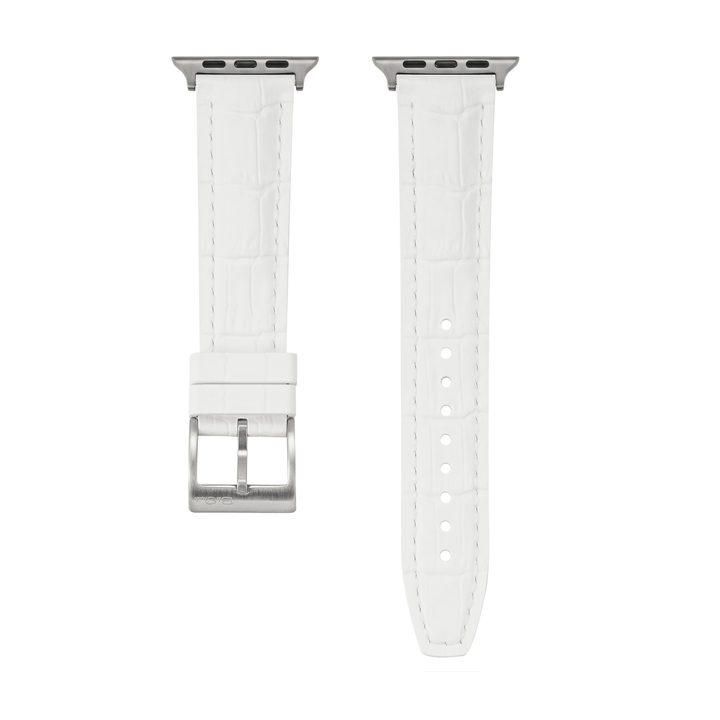 Croc Rubber - For Apple Watch - White with White - BluShark Straps