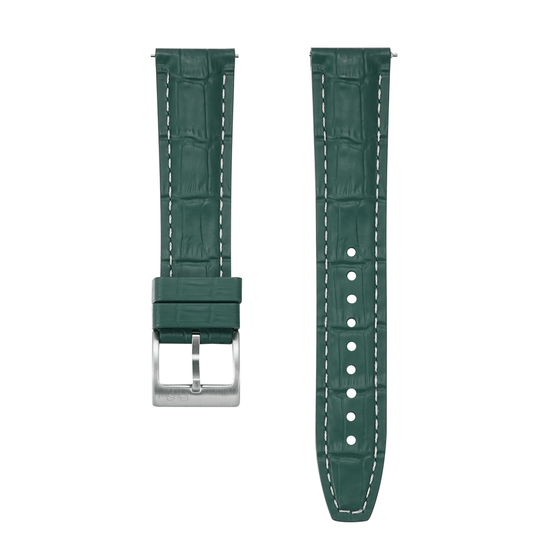 Croc Rubber - Green with White - BluShark Straps