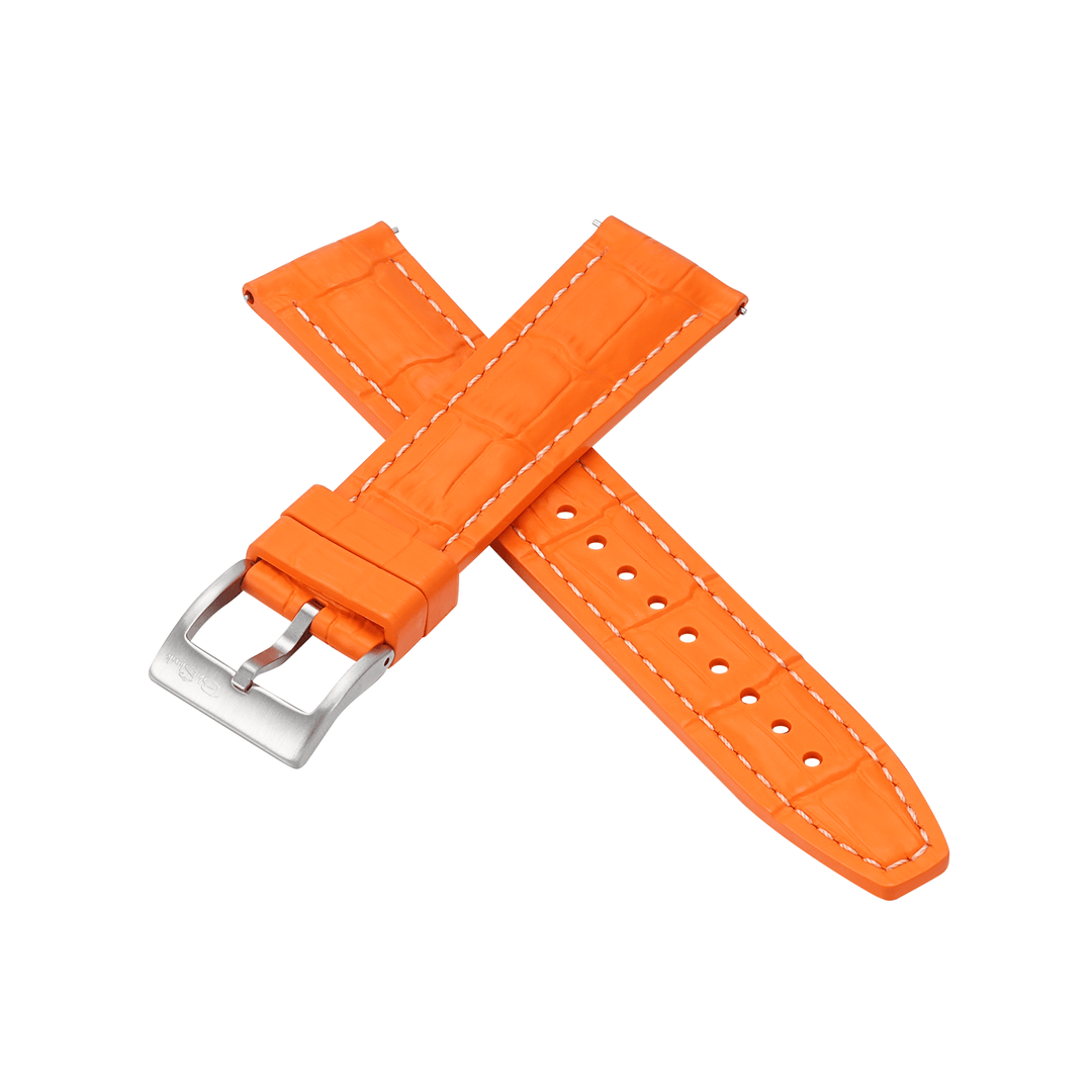 Croc Rubber - Orange with White - BluShark Straps