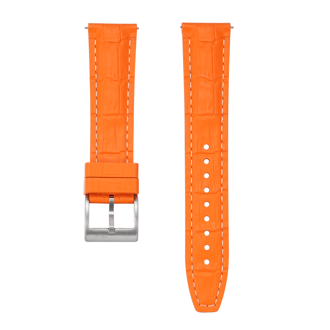Croc Rubber - Orange with White - BluShark Straps