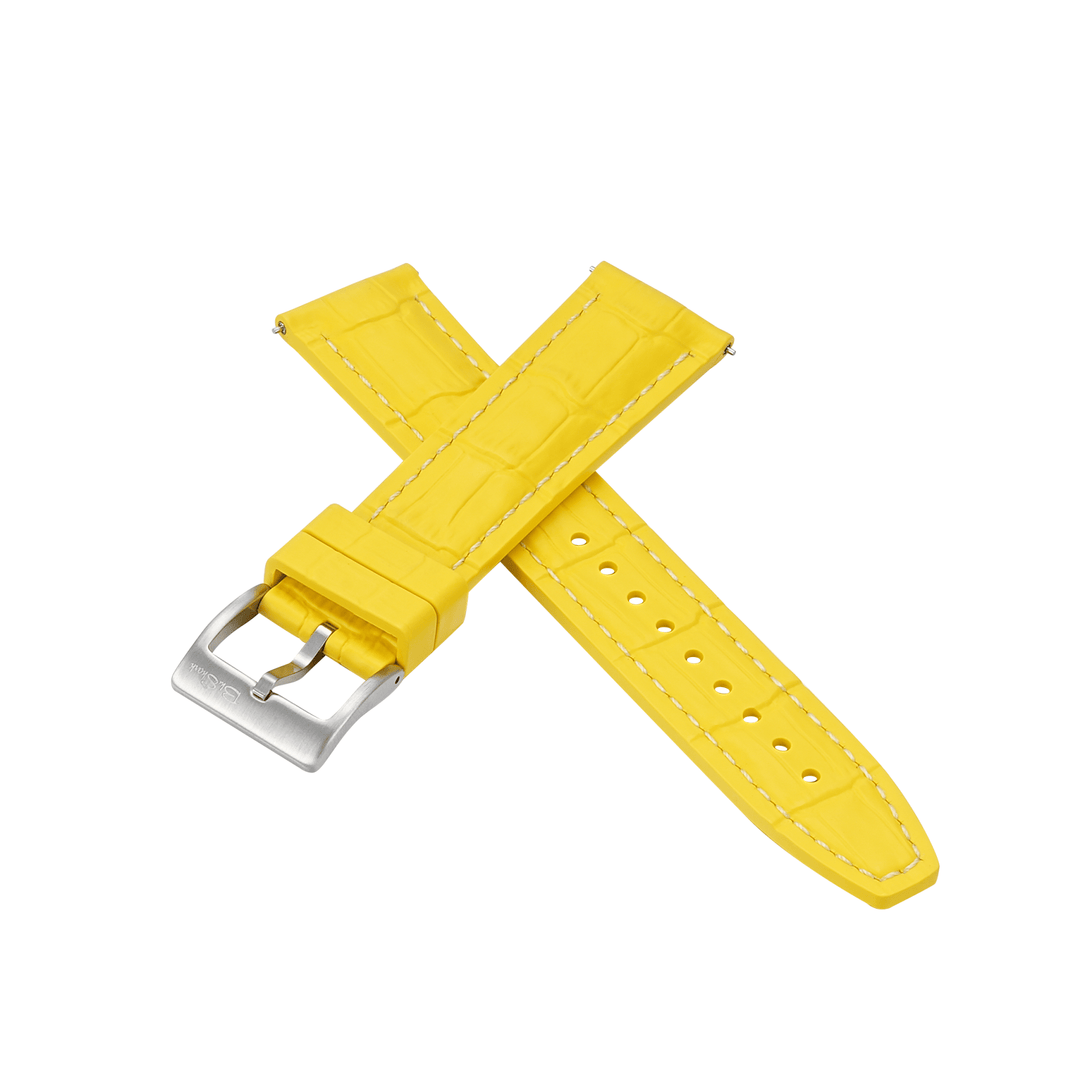 Croc Rubber - Yellow with White - BluShark Straps