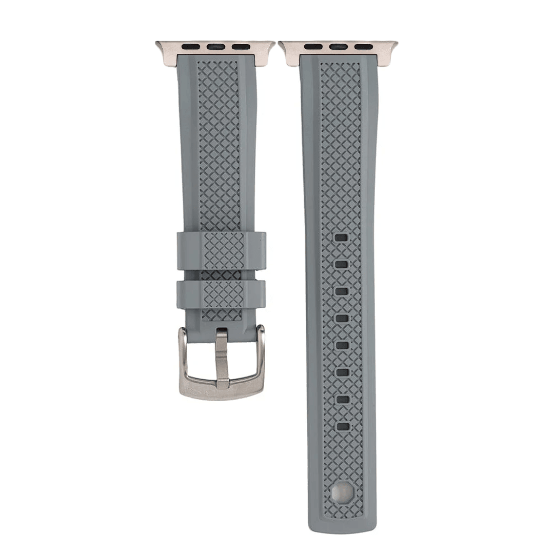 Crosshatch Rubber Band - For Apple Watch ULTRA - Gray - BluShark Straps