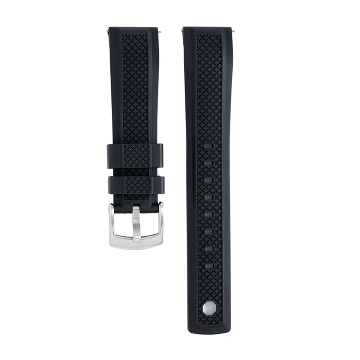 Crosshatch Rubber - Black - BluShark Straps