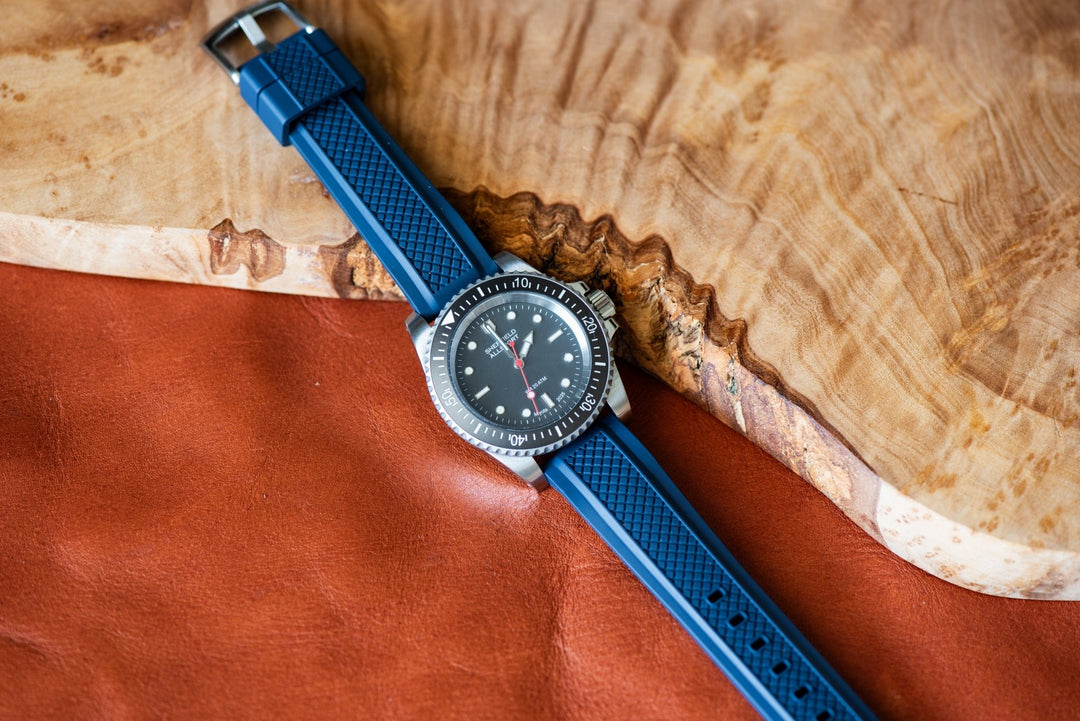 Crosshatch Rubber - Blue - BluShark Straps