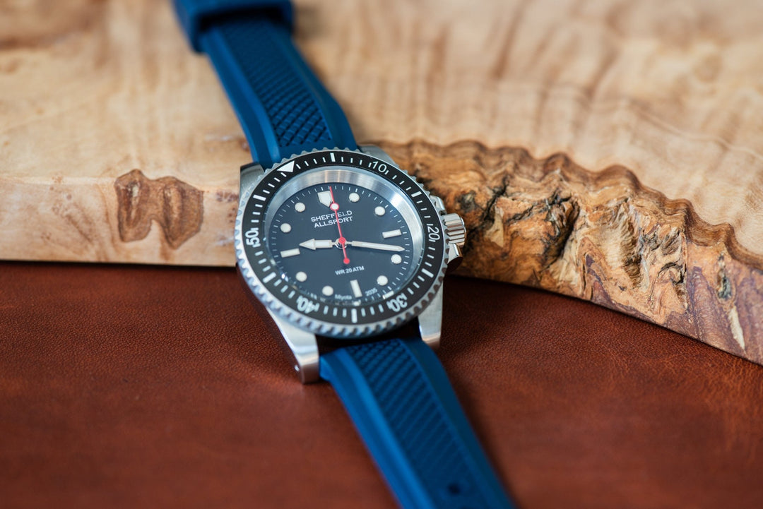 Crosshatch Rubber - Blue - BluShark Straps