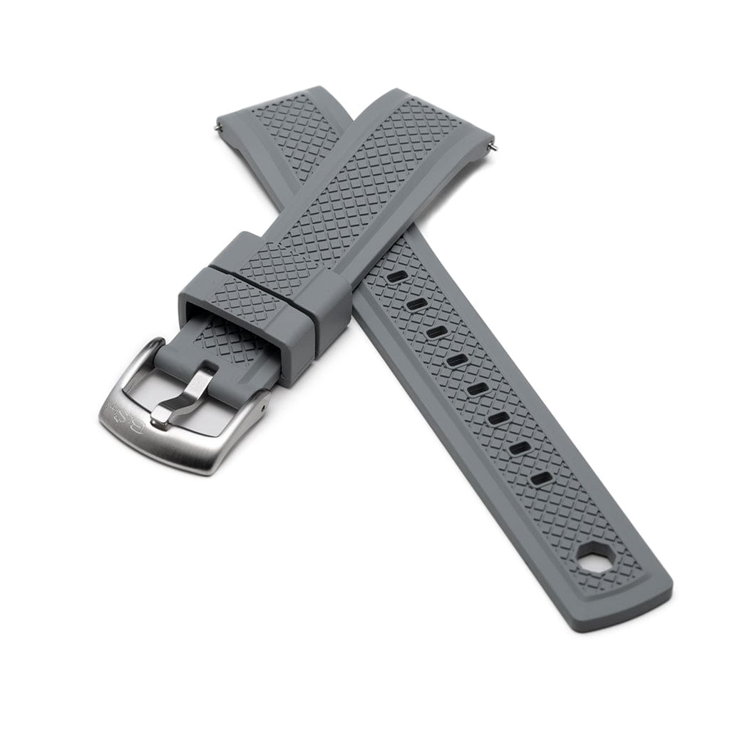 Crosshatch Rubber - Gray - BluShark Straps
