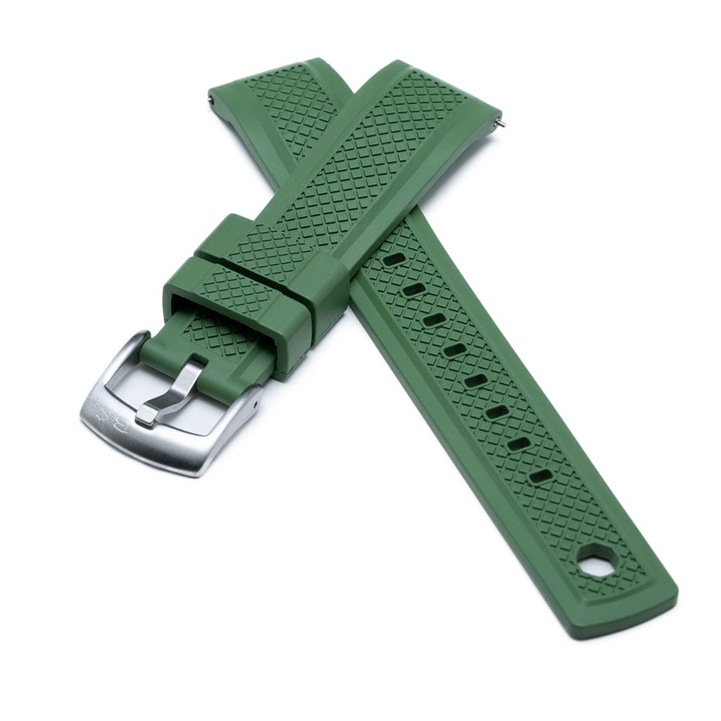 Crosshatch Rubber - Grenade Green - BluShark Straps